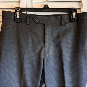 Men's Ralph Lauren Flat Front Windowpane Dress Pants 32 X 30
